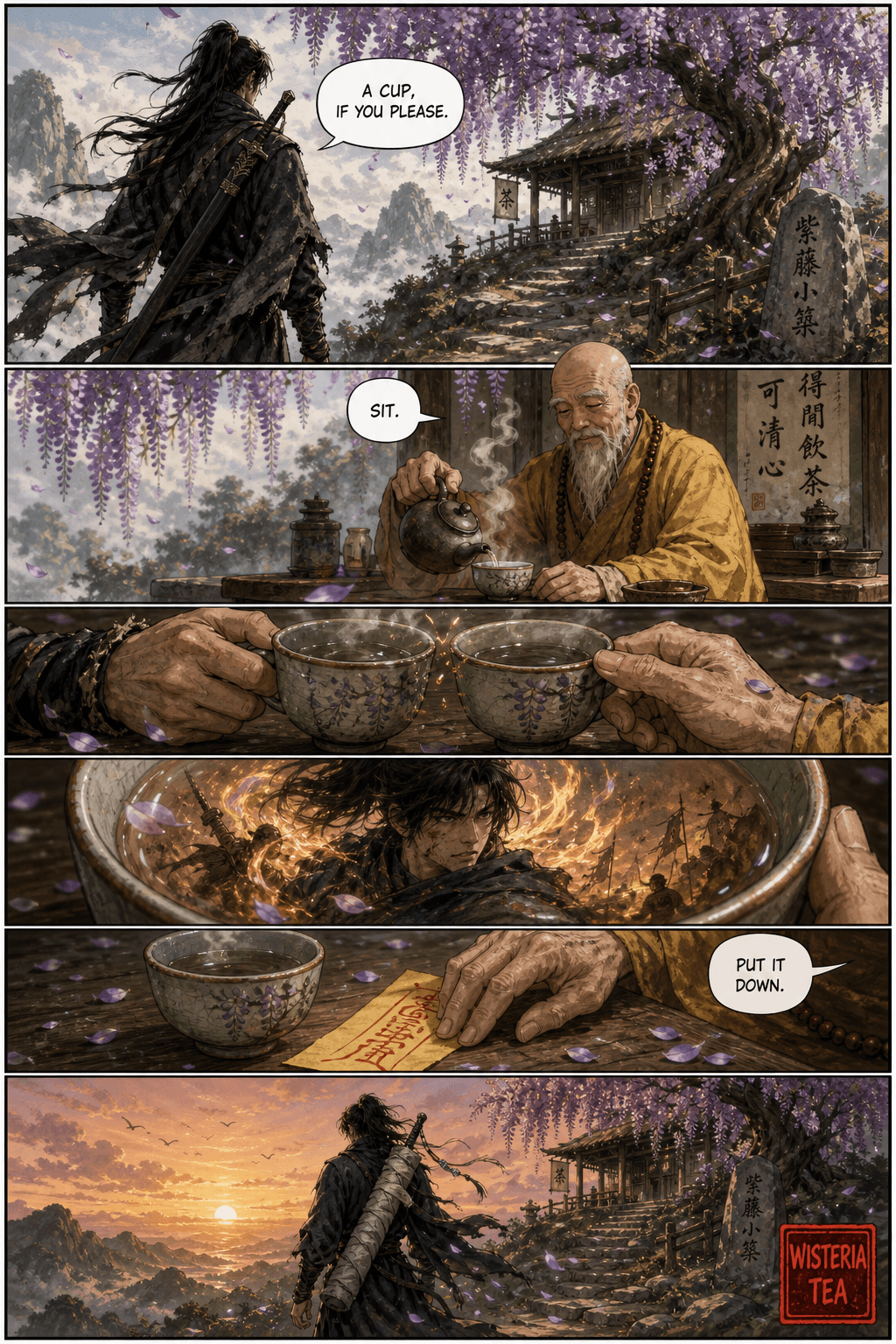A free sample episode generated by Manhua Maker